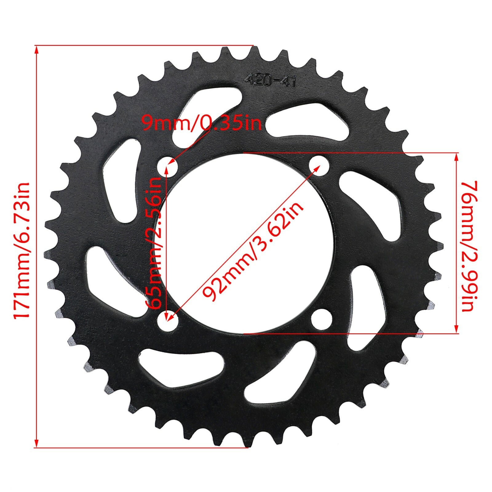 420 Chain + Front Rear Sprocket for ATV Pit Dirt Bike 110cc 125cc 150cc Atomik