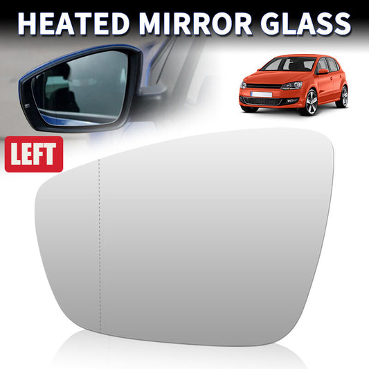 Heated Mirror Glass Convex Base Plate Left Driver Side for VW POLO 2010-2017 US