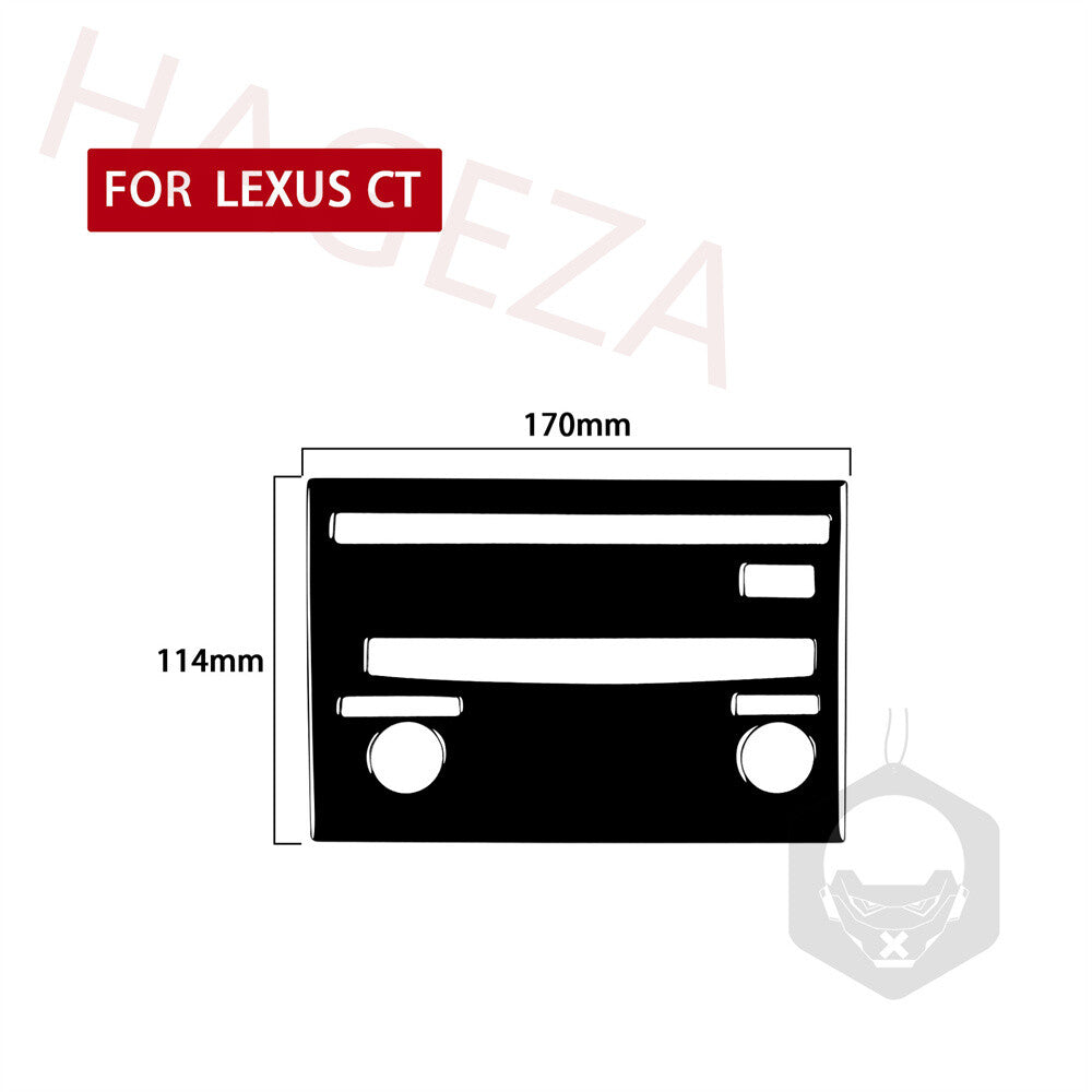RHD Piano Black Central Console CD Panel Switch Cover for Lexus CT200h 2011-2017