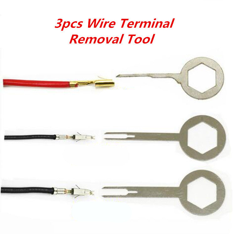 3x Car Removal Key Electrical Terminal Plug Wiring Connector Pin Extractor Tool