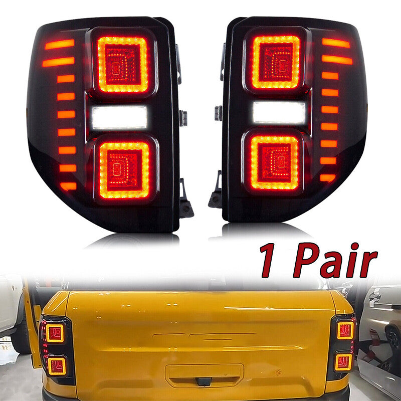 2PCS LED Tail Lights for Ford Bronco Sport 4-door 2021 2022 2023 Rear Lamps