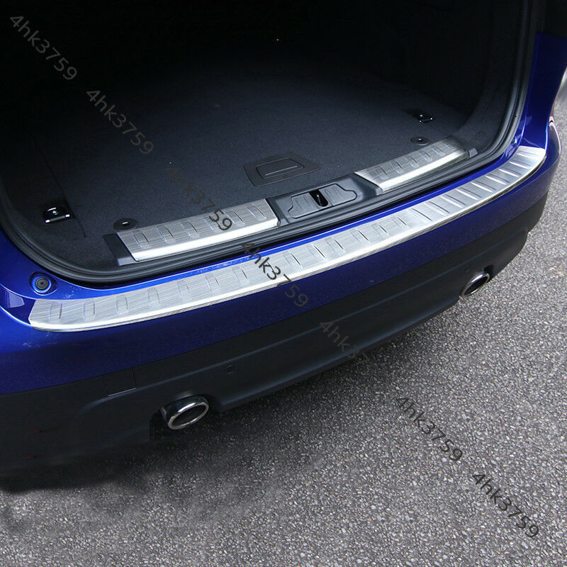 for Jaguar F-PACE 2016-2020 Silver Rear Bumper Guard Trunk Door Sill Plate Cover
