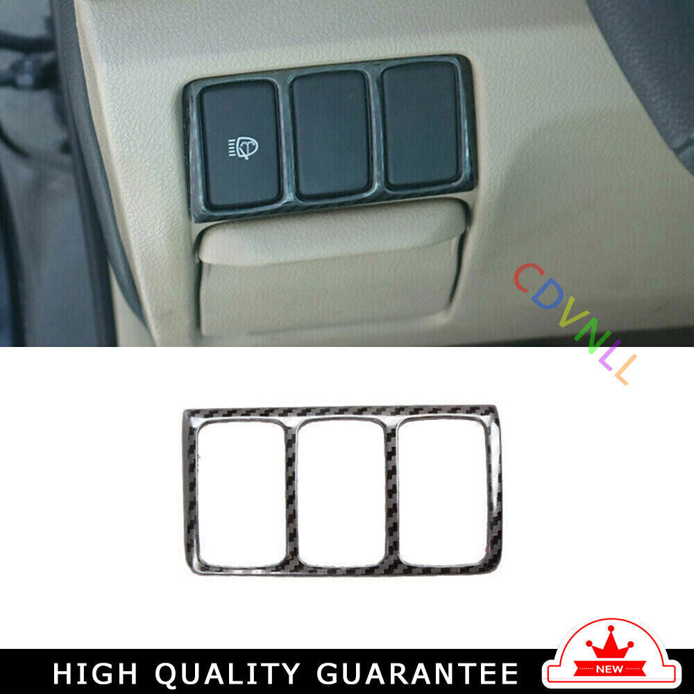 Headlight Button Frame Cover Trim for Honda Accord 2008-2013 Steel Carbon Fiber