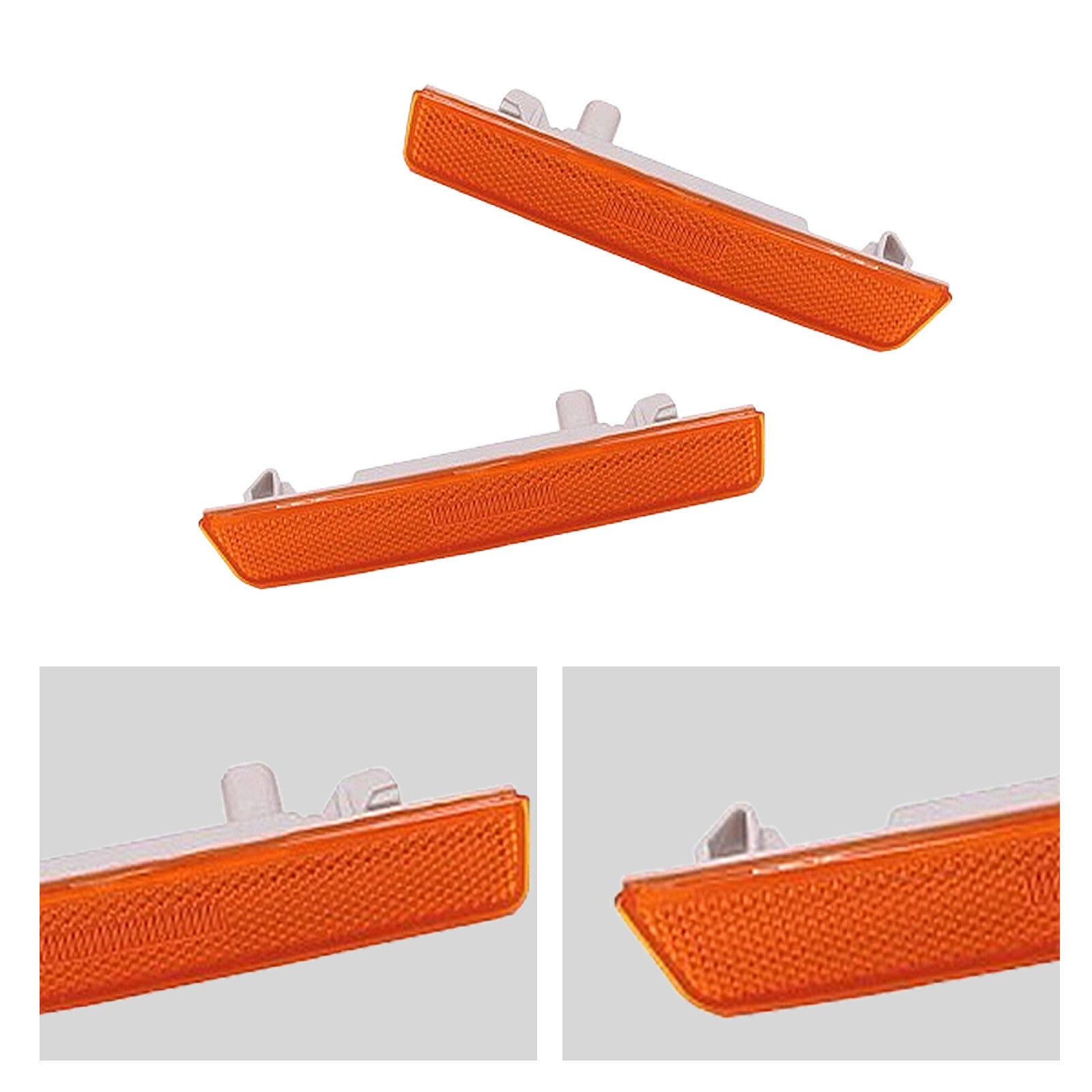Pair for Dodge for Challenger 2015-20 Amber Lens Front Bumper Side Marker Lamp Light