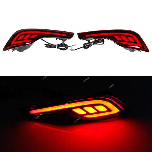 2Pcs LED Rear Bumper Reflector Brake Tail Stop Light Lamp for Honda CRV 17-21