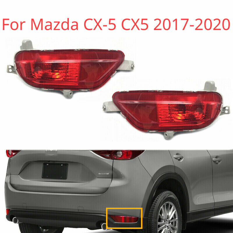 Pair Rear Bumper Reflector Fog Light for Mazda CX-5 CX5 2017-2020 Warning Light