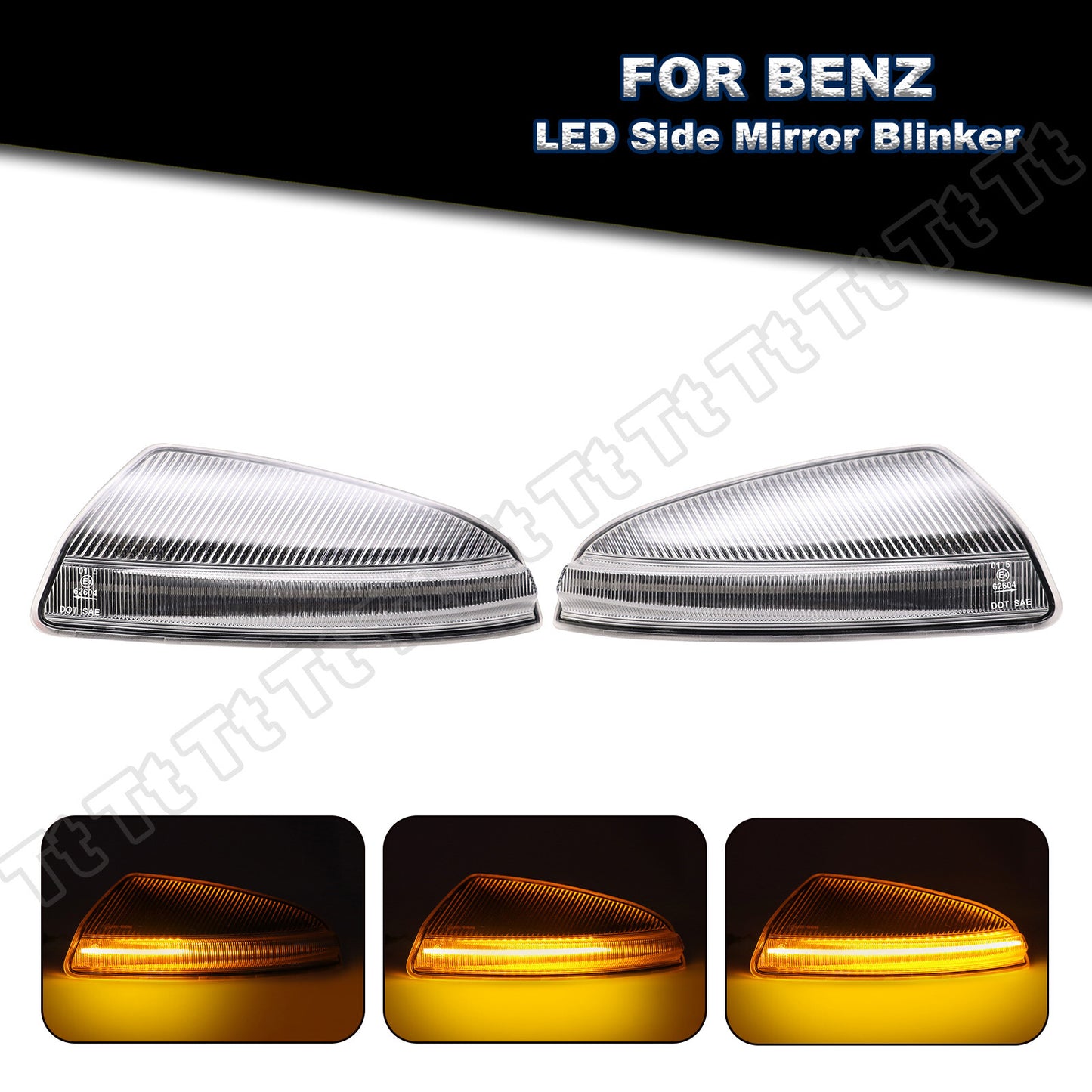 LED side mirror turn signals are applicable to for Mercedes W164, C250, C300, C350, C63, and AMG models manufactured between August 15th and 2015.