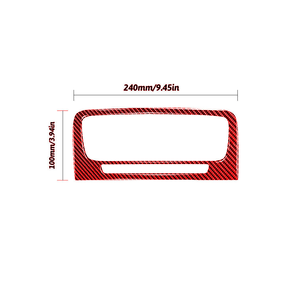 Red Carbon Fiber Center Air Vent Outlet Cover Trim for Volvo V60 2010-2017