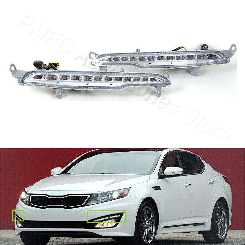 for KIA K5 Optima 2011-2014 Front Bumper Lamp LED Daytime Running Light