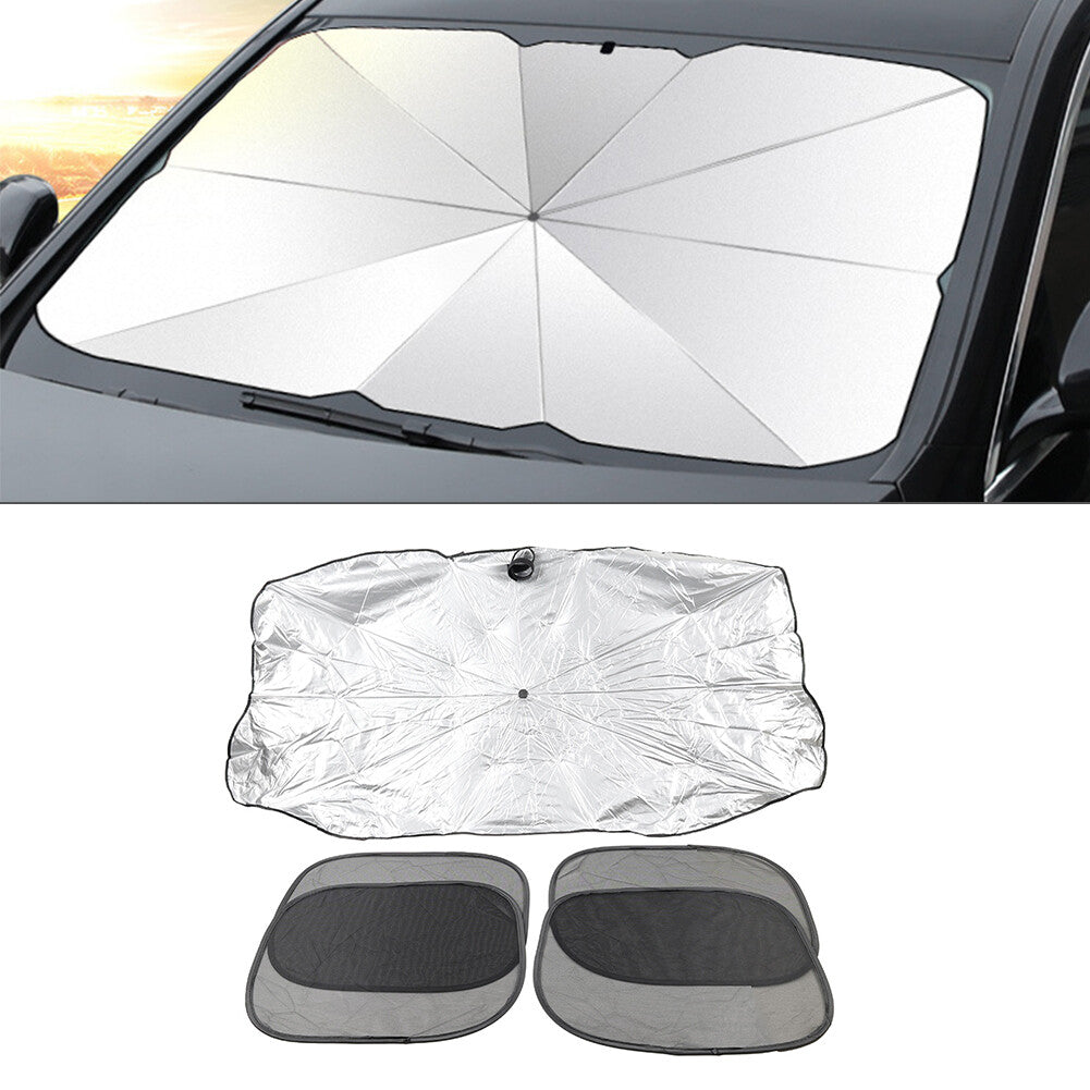 Car Front Window Sun Shade Visor Cover Windshield Sunshade Umbrella Foldable