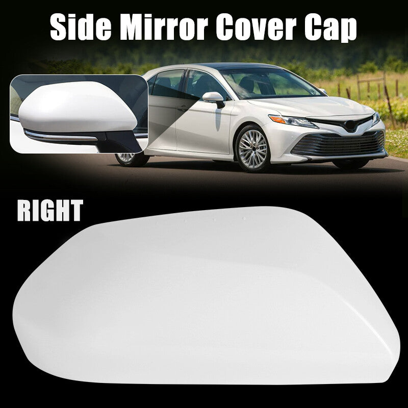 Door Wing Mirror Cover Cap Right Passenger Side White for Toyota for CAMRY 2018-2023
