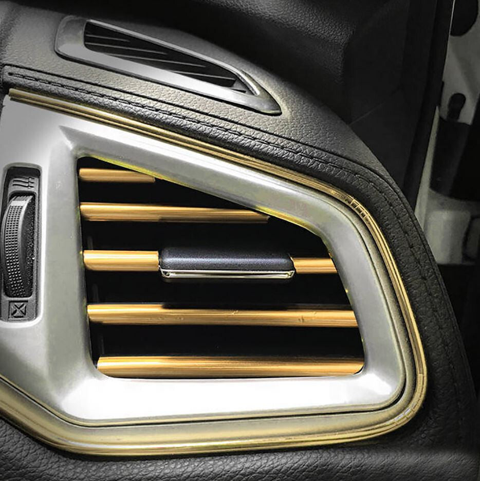 Car air conditioning socket decorative molding trim gold for seat for smart