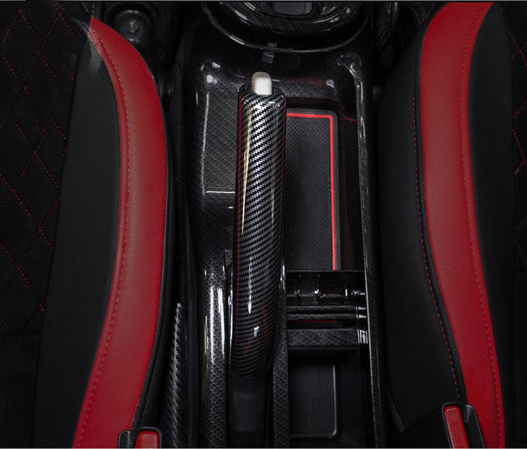 Center console handbrake protector trim for 2014-2020 for Honda Fit Jazz - Carbon Fiber
