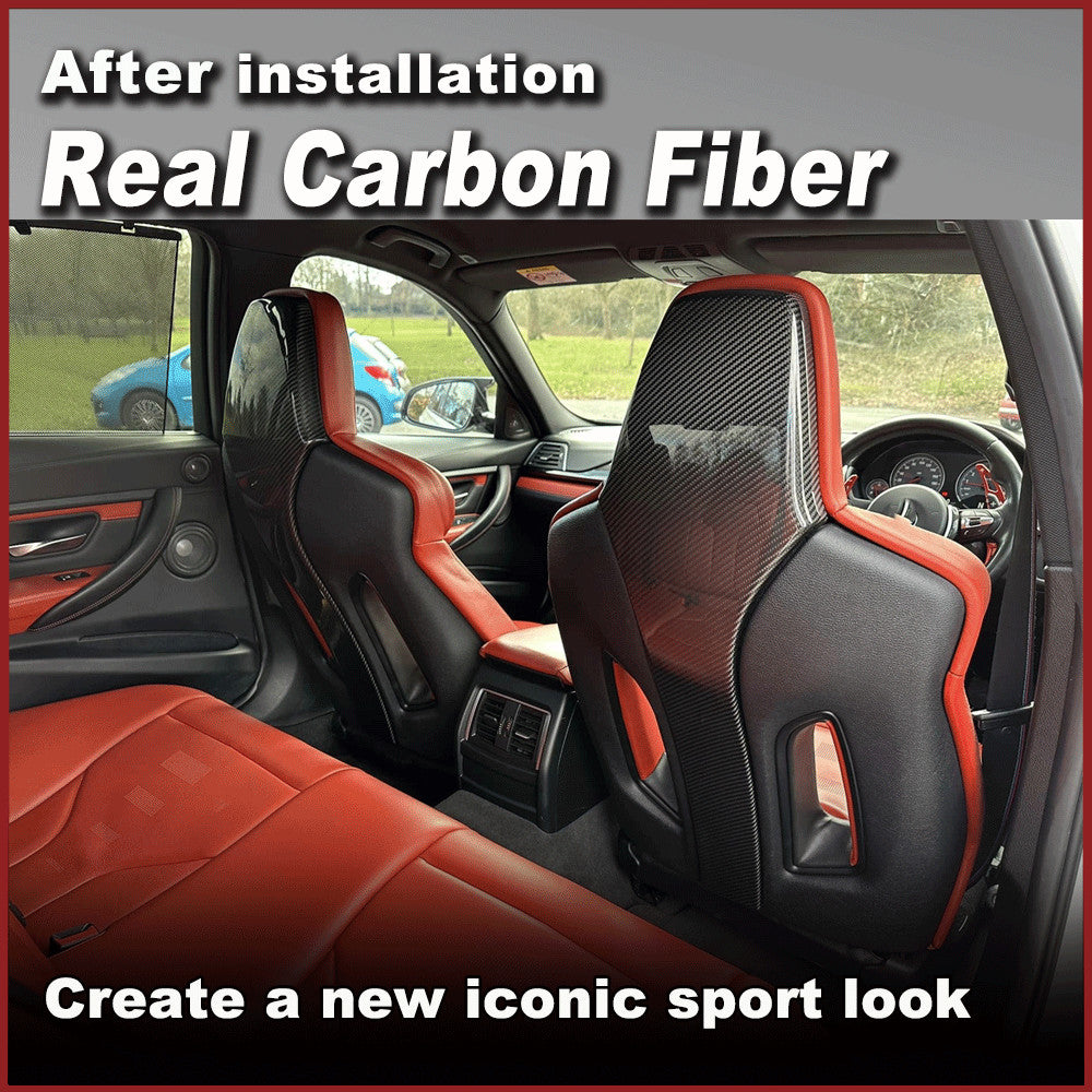 for BMW F80 M3 Sedan F82 F83 M4 Coupe REAL CARBON Interior for Seat Back Trim Cover