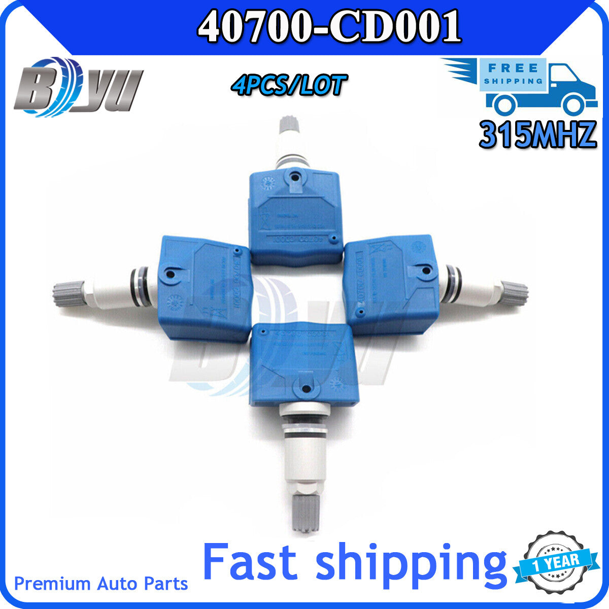 4-piece TPMS tire pressure sensor for NISSAN 350Z for INFINITI FX35 FX45 US 40700-CD001
