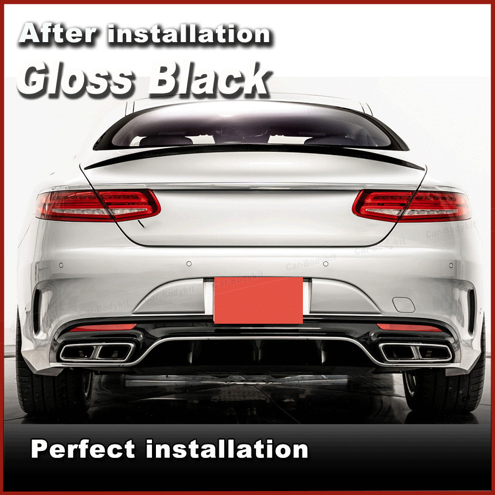 for Mercedes-Benz S-Class C217 S63 S65 AMG Coupe Gloss Black Trunk Spoiler Wing