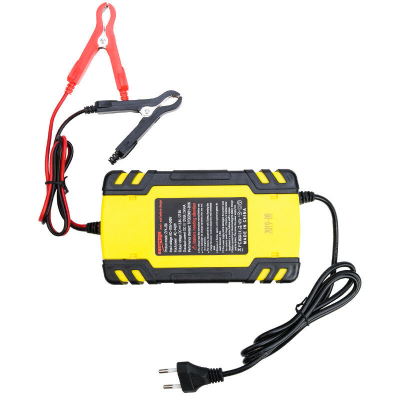 12V Motorcycle LCD Display Fully-Automatic for Smart Battery Charger Maintainer Tool