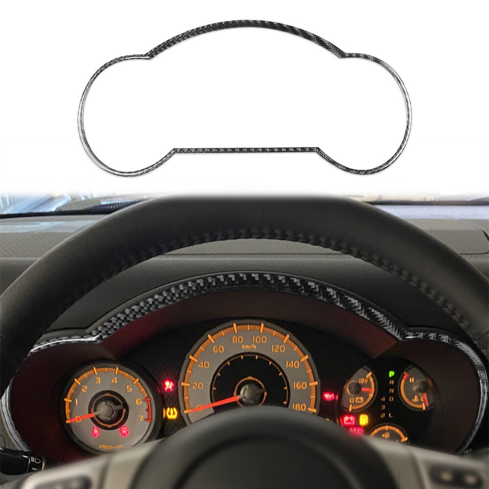 Carbon Fiber Dashboard Speedometer Panel Cover Fit For Toyot@ FJ Cruiser 2007-21