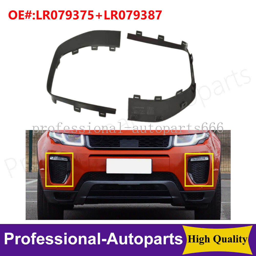Front L+R Bumper Fog Light Cover for Land Rover for Range Rover Evoque Dynamic Sport