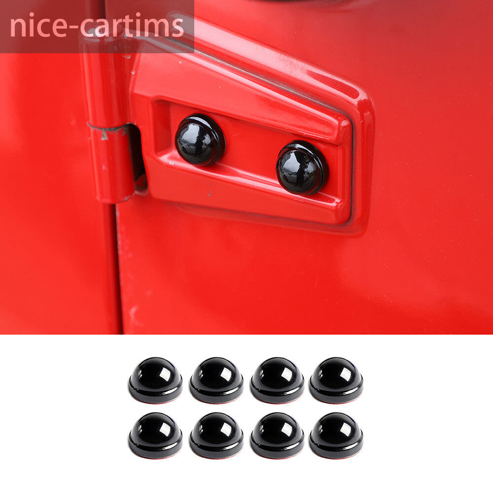 8¡ÁBlack ABS Door Hinge Screw Protection Trim for Jeep for Wrangler JK 2Door 2007-17