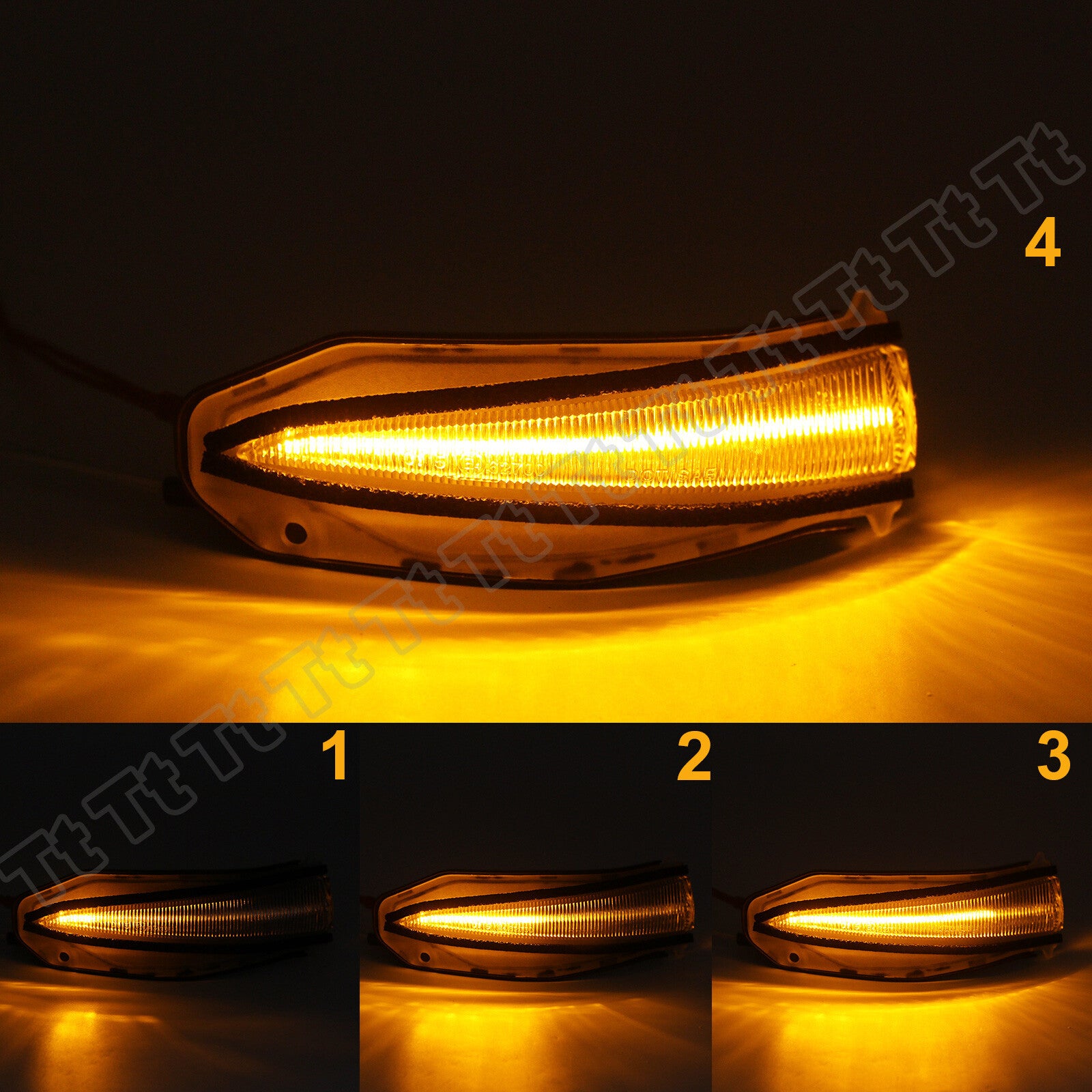 Sequential LED side mirror turn signals for 2014 for Toyota 4Runner and 2013-18 RAV4.