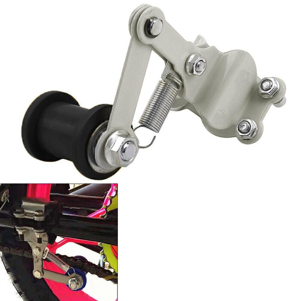 Bolt On Chain Tensioner Roller Adjuster Motorcycle ATV Dirt Bike Black+White UK