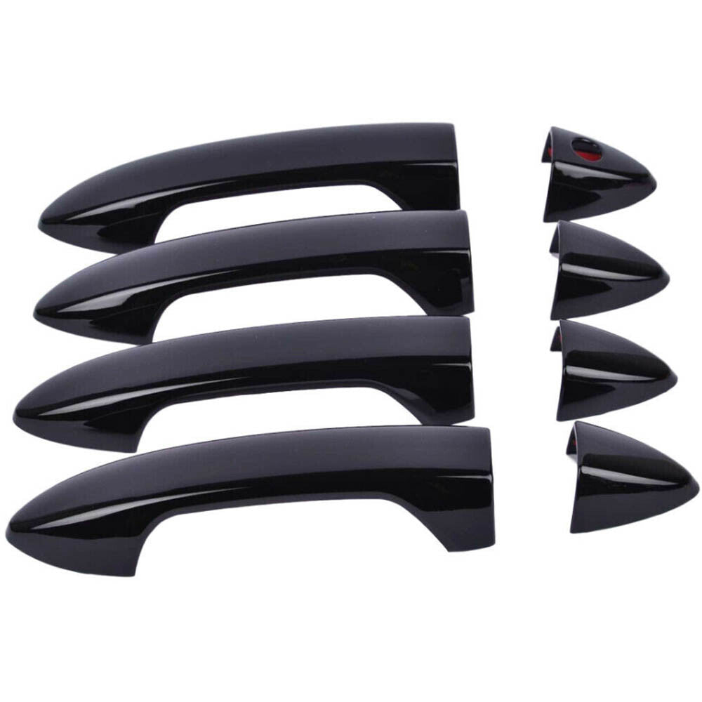 8Pcs ABS Sport Black Door Handle Cover Protector for Honda Accord 9th