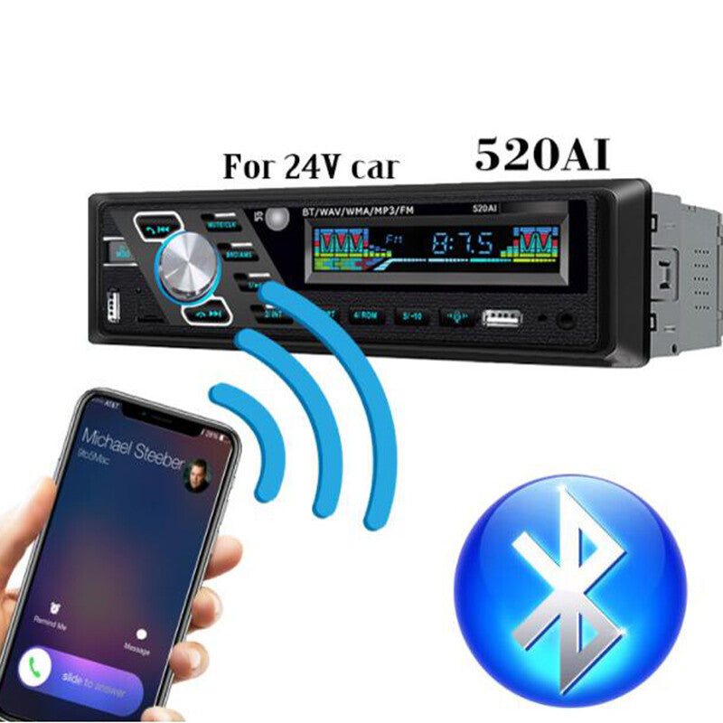 24V 4-channel digital car Bluetooth audio USB/SD/FM/WMA/MP3 radio stereo components