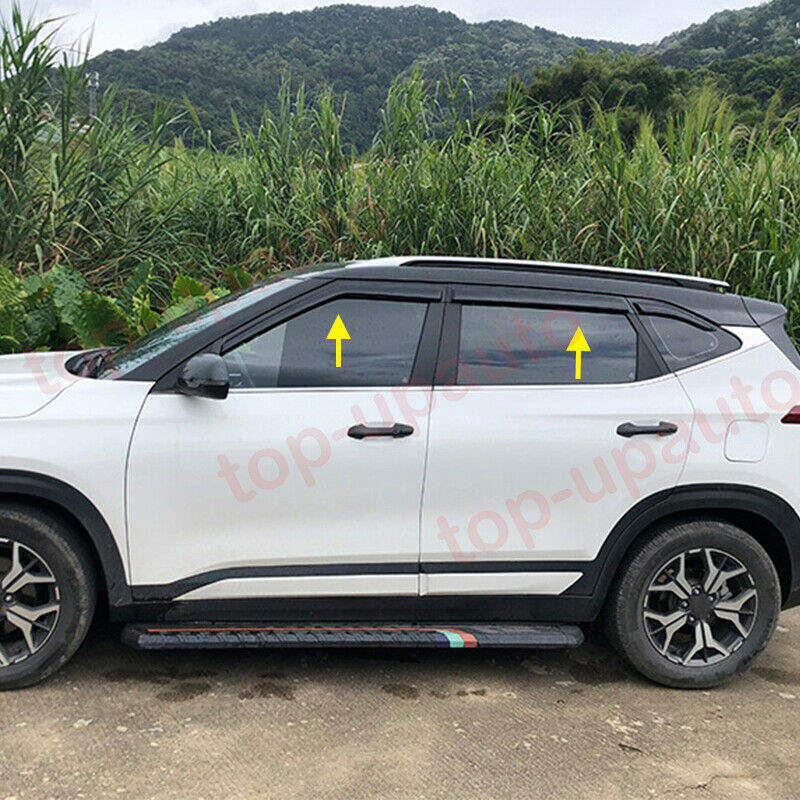 for Kia Seltos 2020-2023 black Window Visor Vent Shades Sun Rain Guard Deflector