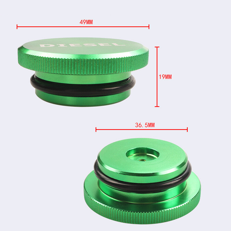 For 2013-2018 for Dodge for Ram Diesel Billet Aluminum Fuel Cap Magnetic Green