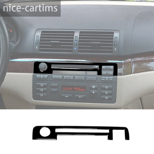 Gloss Black Central Control CD Uper Panel Cover Fit for BMW 3 Series E46 1998-05