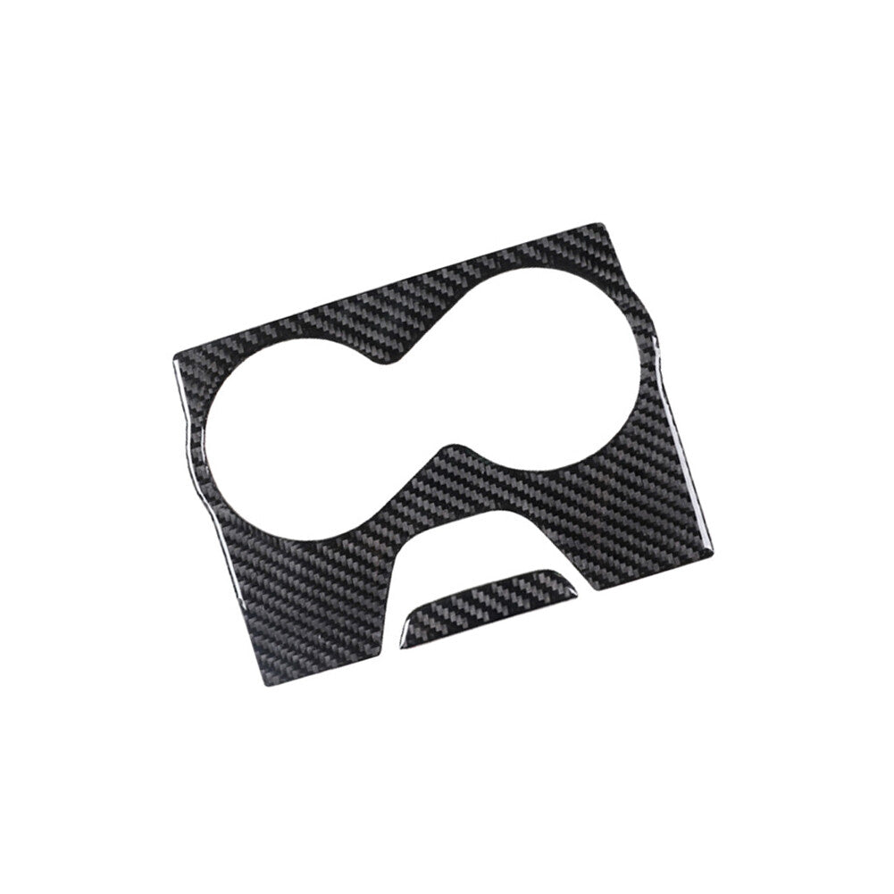 Carbon Fiber Rear Center Cup Holder Panel Cover Trim for Chrysler 200 2015-2017