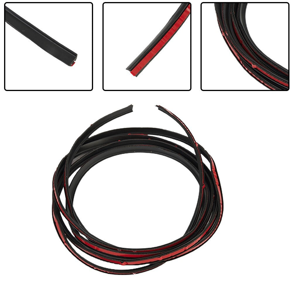 2M T-type rubber sealing strip, black, suitable for automotive edge trim and anti-collision lip skirts.