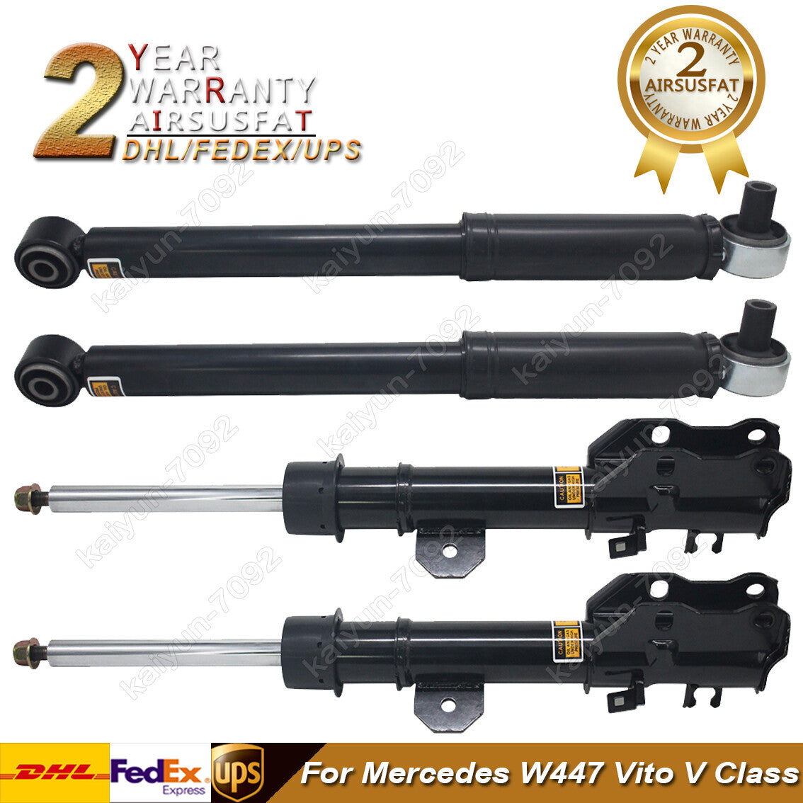 4x for Mercedes W447 Vito V Class Front Rear Air Suspension Shock Absorber Cores