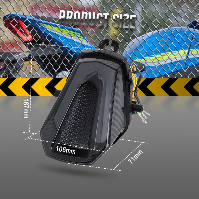 LED Integrated Tail Light Brake Turn Signal For 2017-2024 GSXR1000 GSX-R 1000
