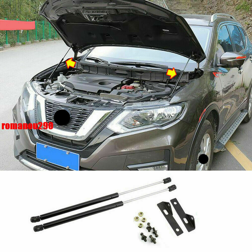 for Nissan Rogue 2017-2020 Black Stainless Front Hood Lift Support Shock Struts