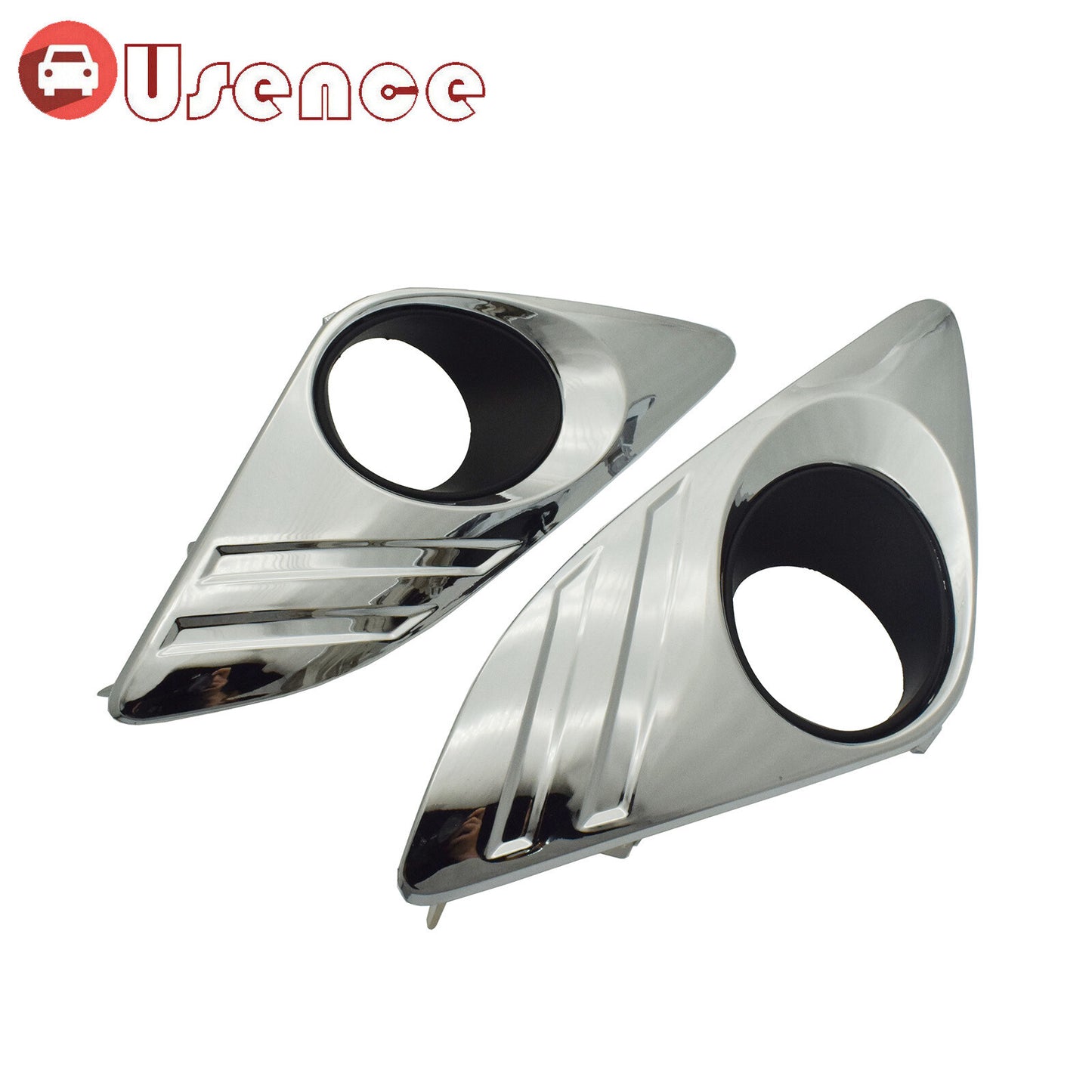 Front LeftRight Bumper Fog Light Trim Bezel Chrome For 2012 -2014 for Toyota for Camry