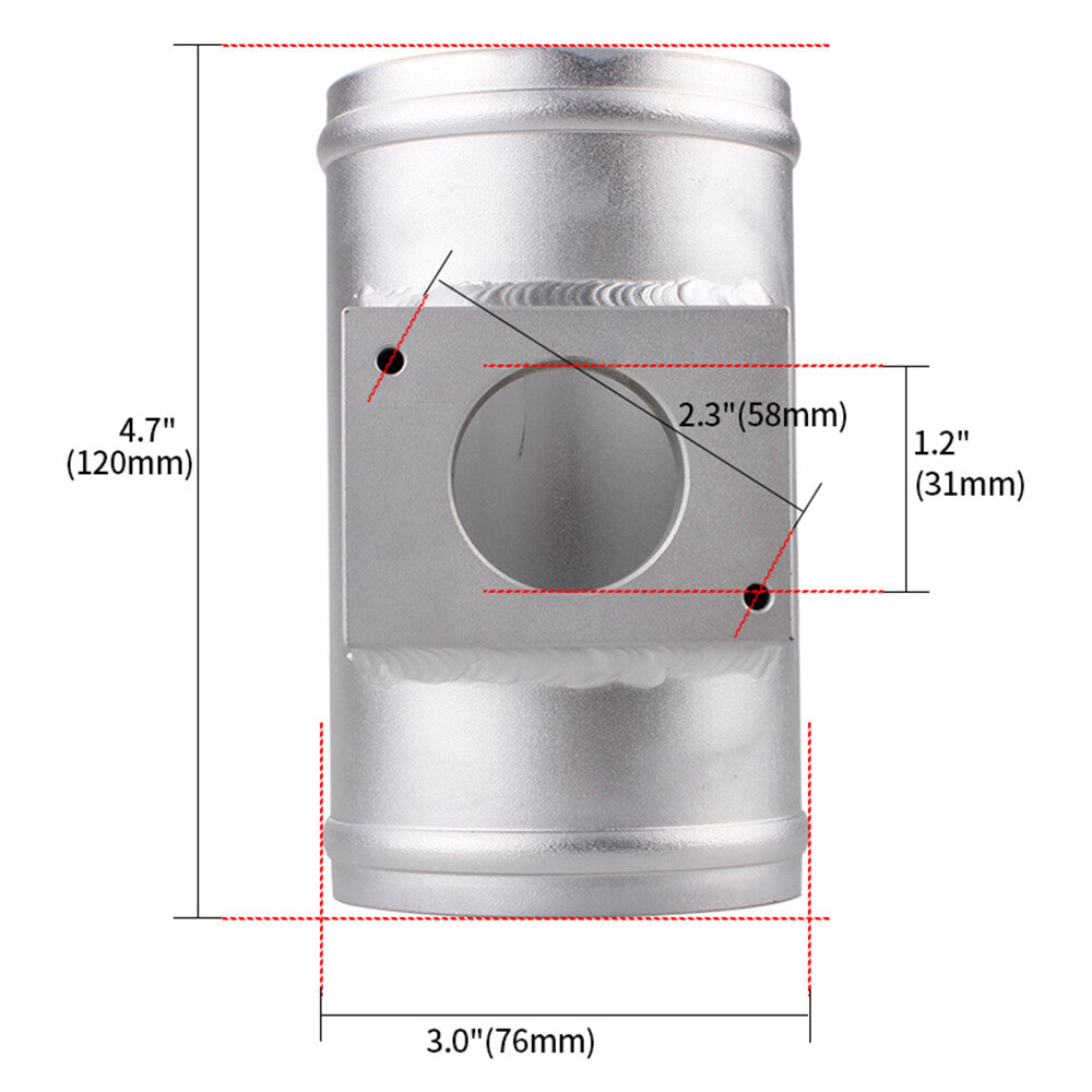 76mm Mass Air Flow Sensor Mount Adapter Tube for Mitsubishi ASX Lancer for Outlander