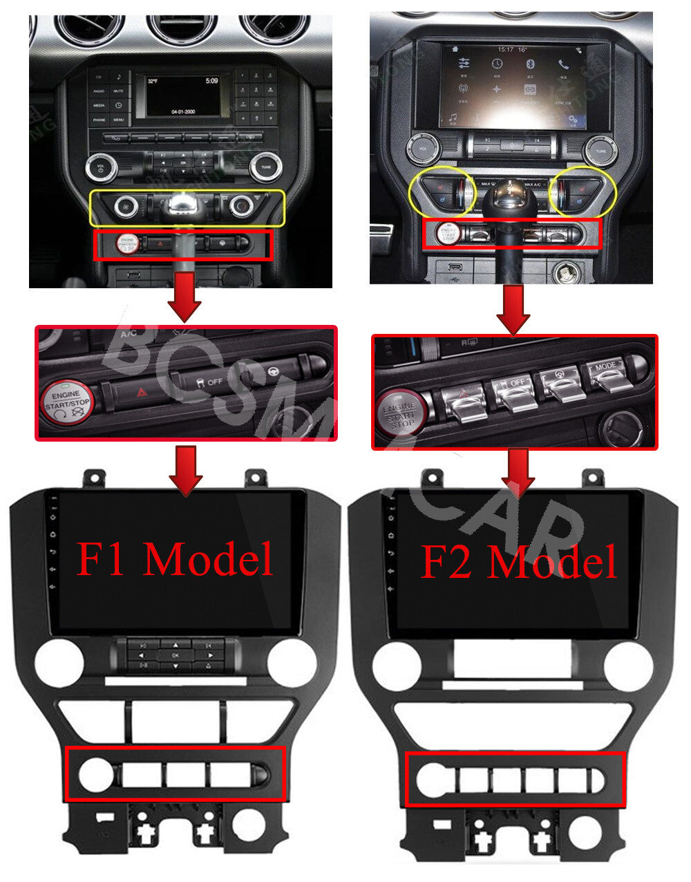 Fit For 2015-2021 for Ford for Mustang 9 Android 13 Car Stereo Radio For Apple Carplay
