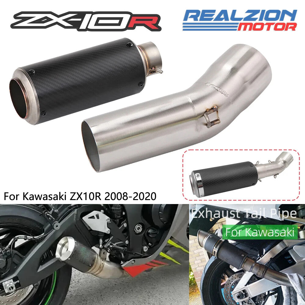 Slip-On Pipe System Full Set Link Pipe Middle Pipe for Kawasaki ZX 10R 2008-2020