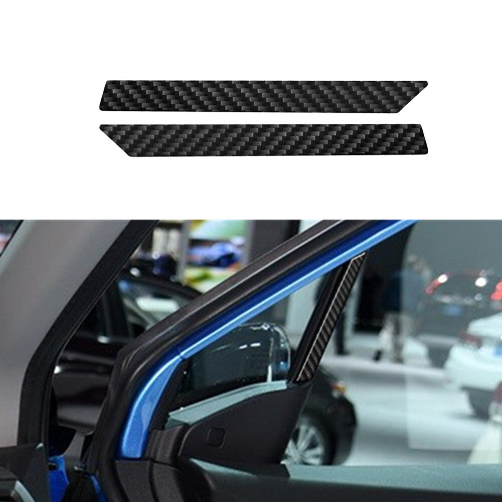 2X Carbon Fiber Front Door A-Pillar Cover Trim for Honda Ridgeline 2017-2020