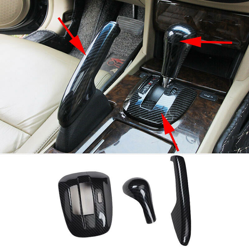 3for Honda Accord 2008-2013 Carbon Fiber ABS Handbrake Gear Shift Frame Cover