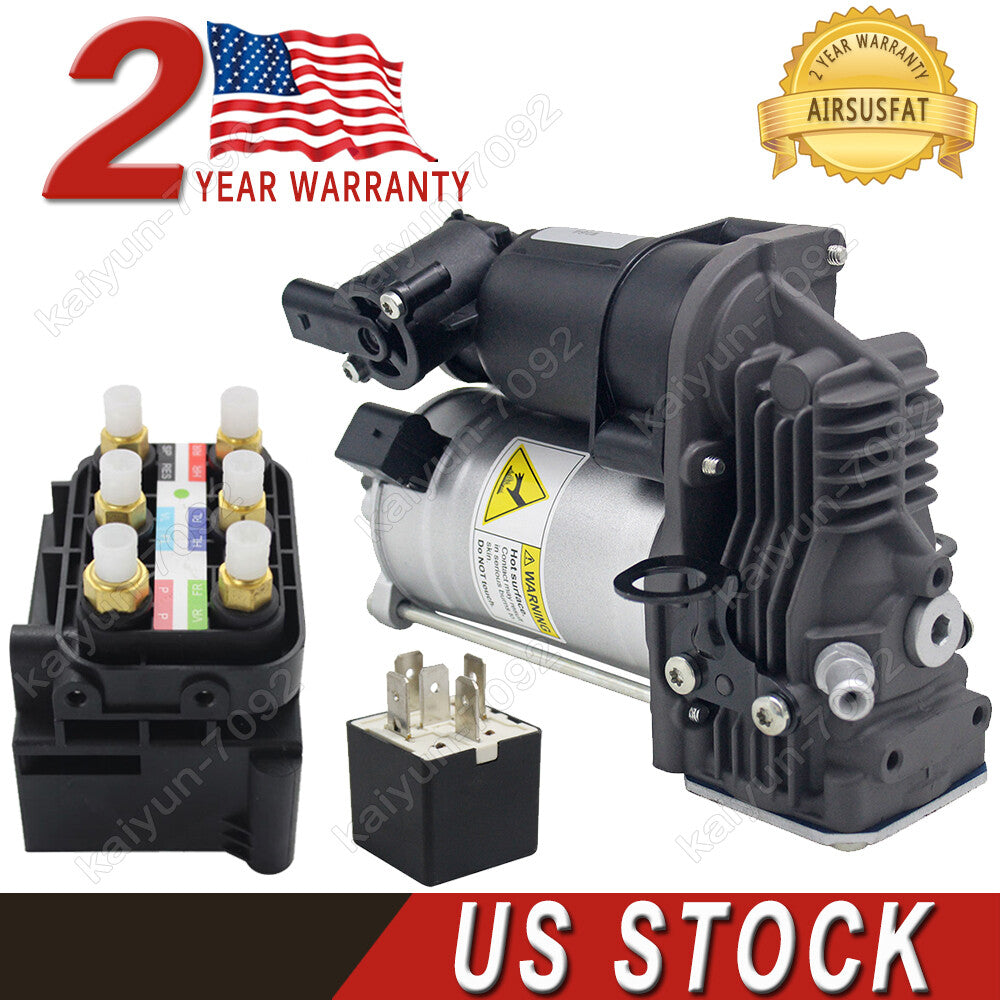 for Mercedes GL ML Class W164 GL450 Air Suspension Compressor+Valve Block+Relay