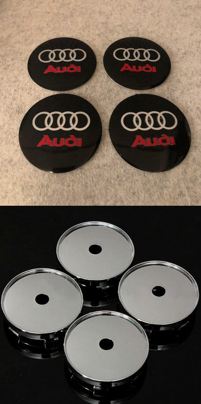 4x60mm for DS Black Chrome Wheel Center Cover, Hub Cover, Rim Cover, Decal, Logo