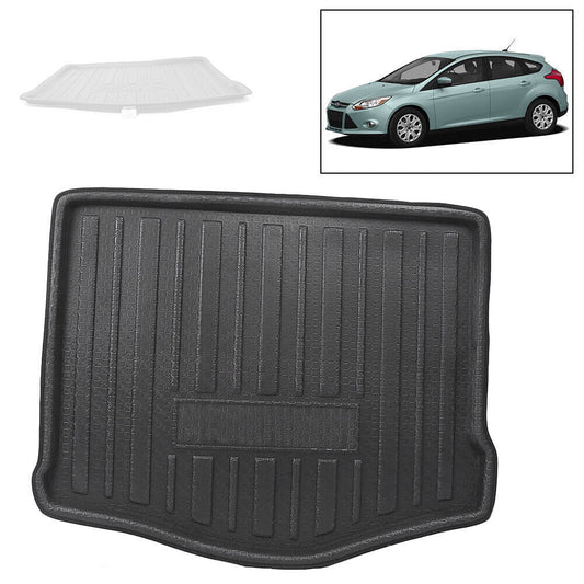 Car Rear Trunk Mats Liner Cargo Floor Tray Fit for Ford Focus Hatchback 2012-2017
