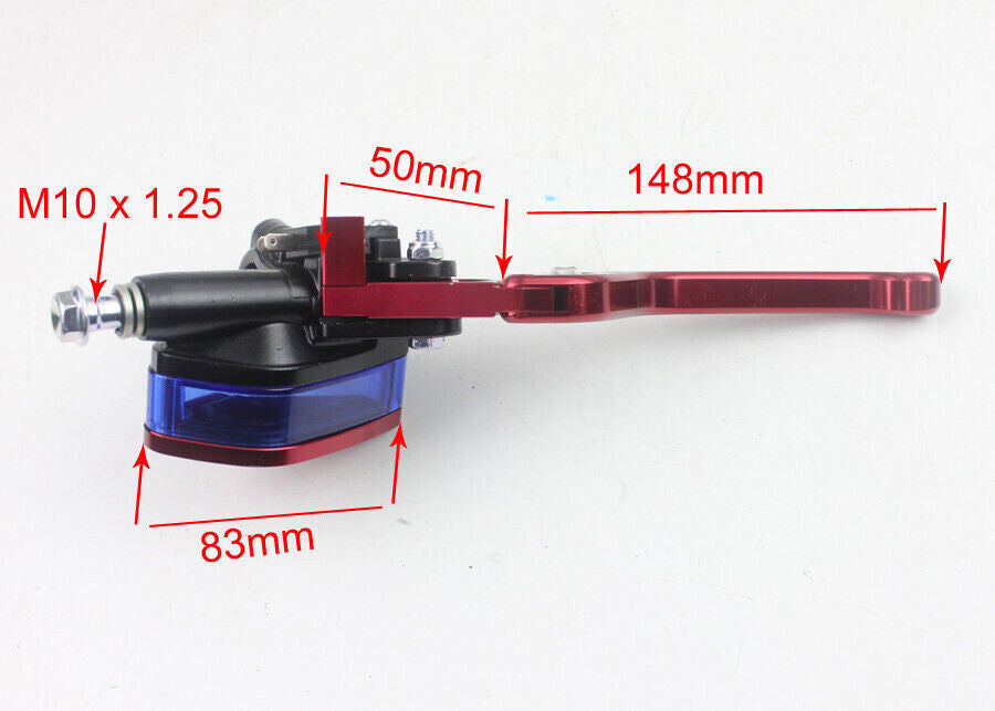 7/8 Red CNC Hydraulic Brake Clutch Master Cylinder Levers Motorcycle Scooter
