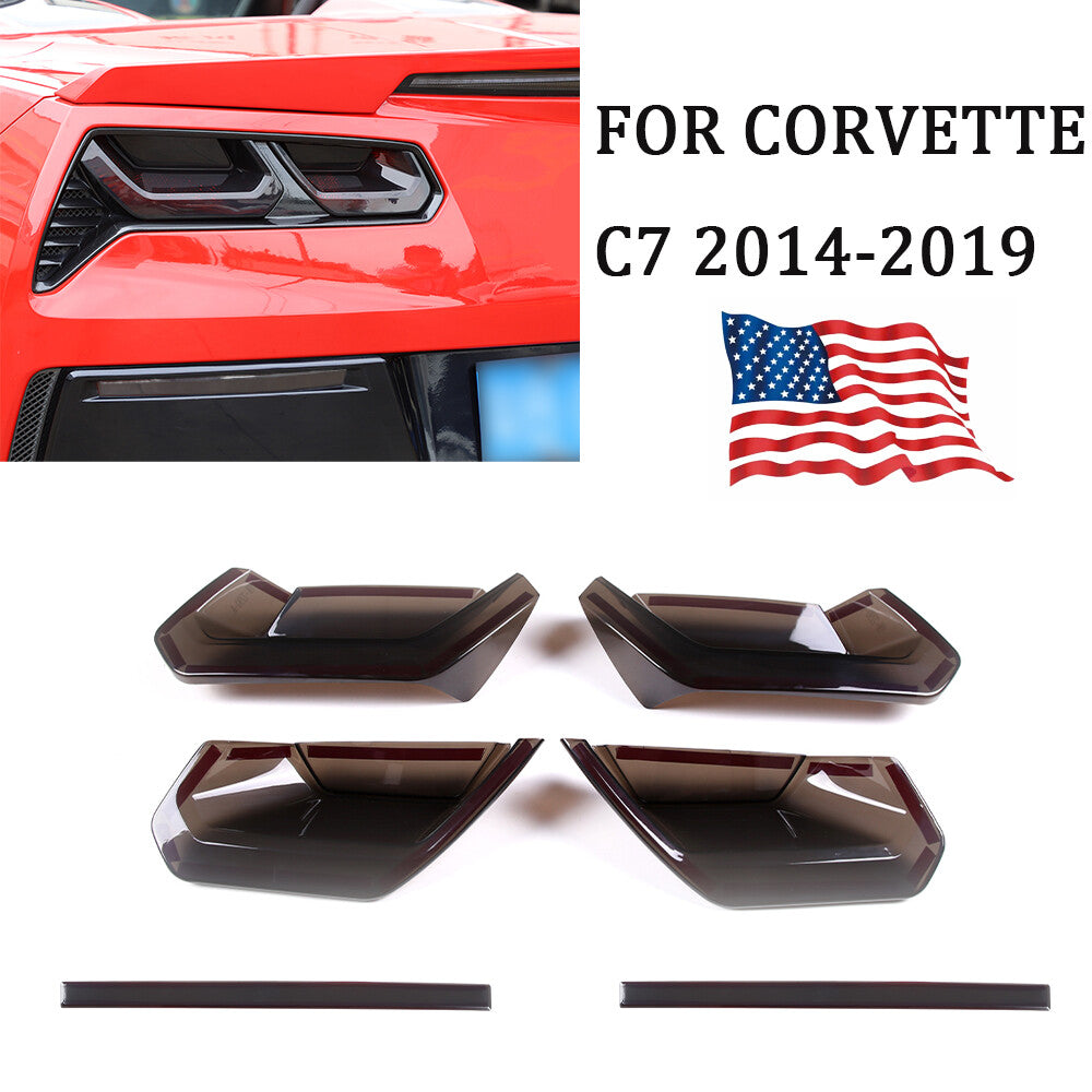 Red ABS console armrest box cover trim for Corvette C7 2014-2019
