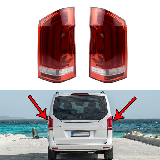 A pair of taillights and brake lights suitable for Mercedes-Benz Vito W447, V-Class V220D, V250 (2014-2015-2020).