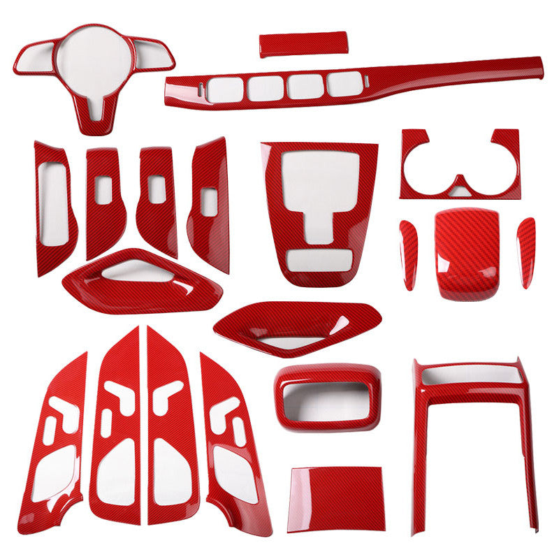 21P Red Carbon fiber Molding Inner kit Cover Trim for Mercedes-Benz GLE 2020-23