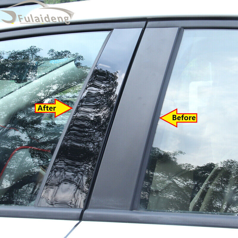 for honda HR-V Vezel 2016-2022 PC Glossy Black Window Pillar Panels Cover Trim